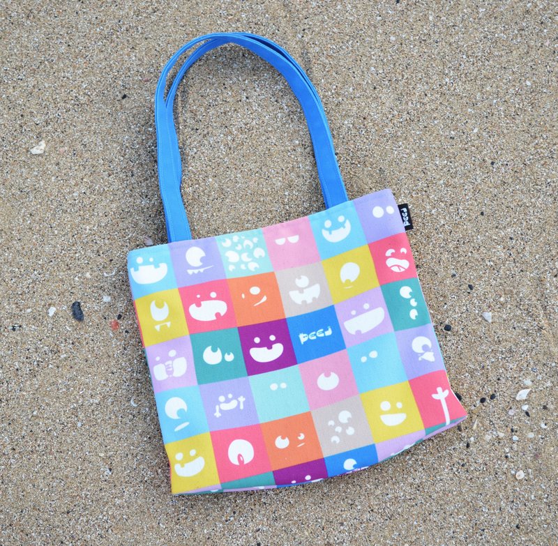 都是你的脸·帆布肩背袋 /手提袋 双面设计 - 手提包/手提袋 - 棉．麻 多色