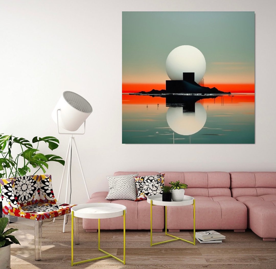礼物画 墙饰 山水画 天空画 海洋艺术 墙饰 原创手绘 - 海报/装饰画/版画 - 棉．麻 多色