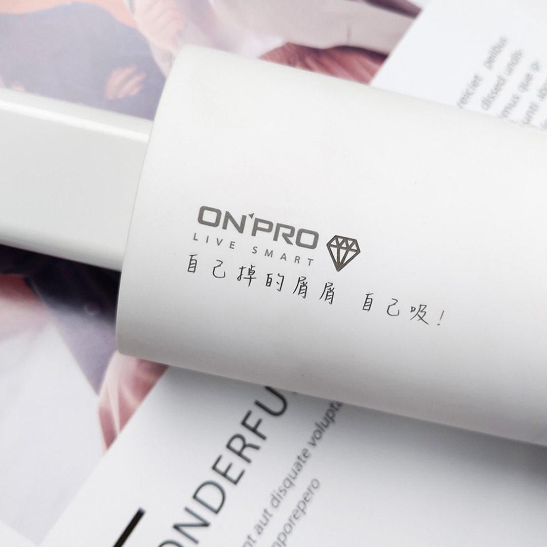 【定制化礼物】ONPRO手持无线吸尘器 / USB充电式 /  订制文字 - 吸尘器 - 塑料 白色