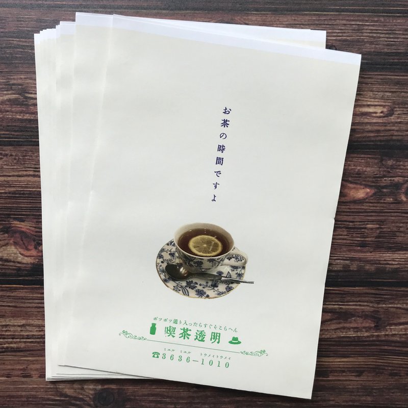 【咖啡厅透明】柠檬茶店袋 - 包装材料 - 纸 