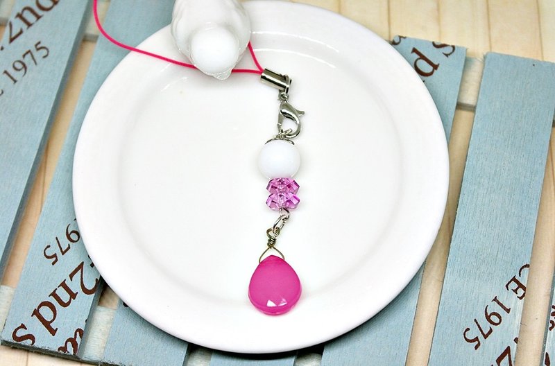 <可爱的小小吊饰系列> -粉精灵- #小小礼物# #可改成耳机塞# - 吊饰 - 铝合金 粉红色