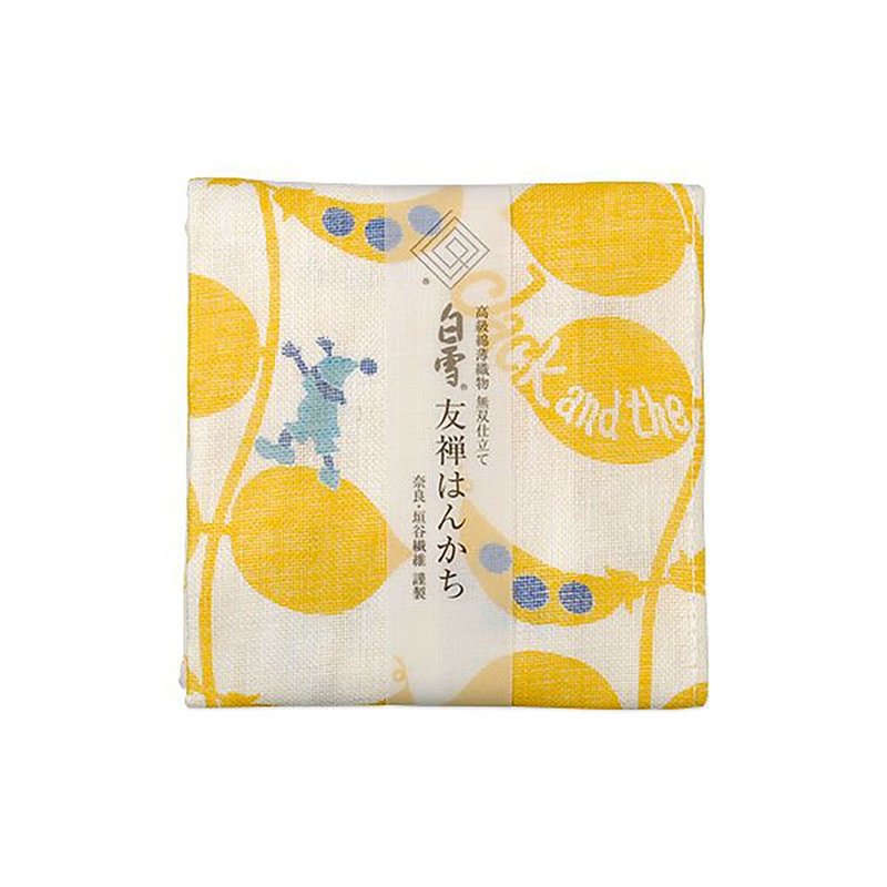 京友禅染手帕 / 杰克与豌豆 黄色 - 手帕/方巾 - 棉 黄色