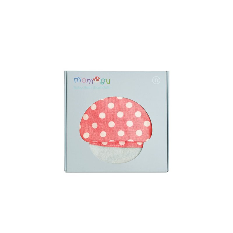 nizio摸摸菇安抚澡巾- 娃娃粉红 - 满月礼盒 - 棉．麻 