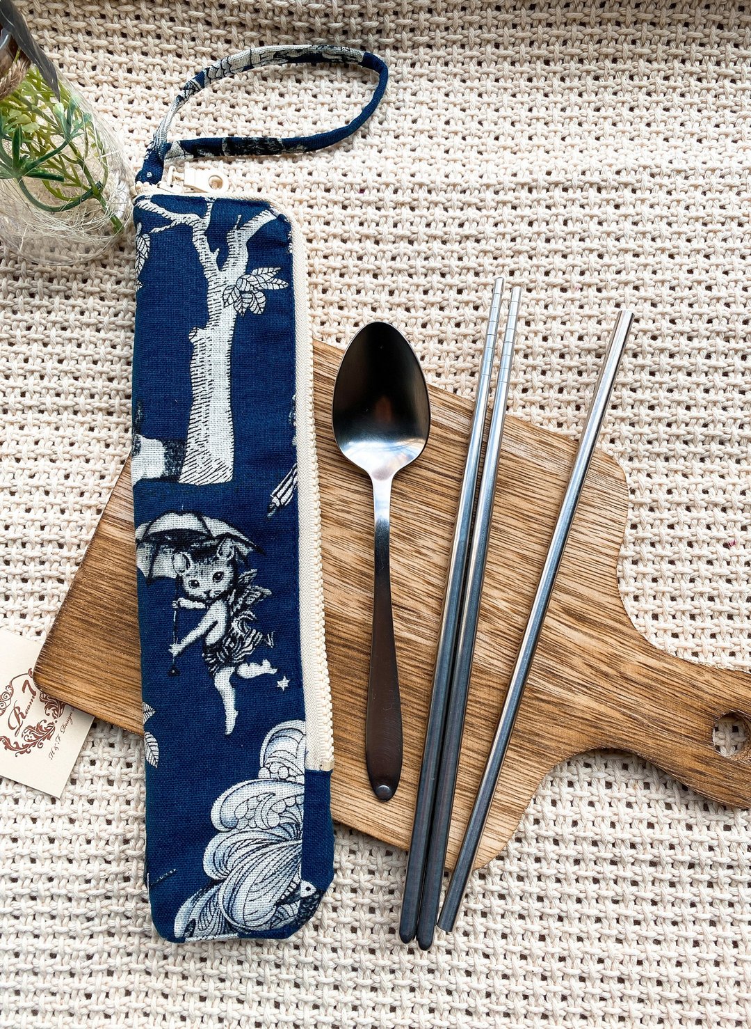 拉链餐具袋(不含餐具)/内部防微泼水材质/交换礼物首选 - 其他 - 棉 