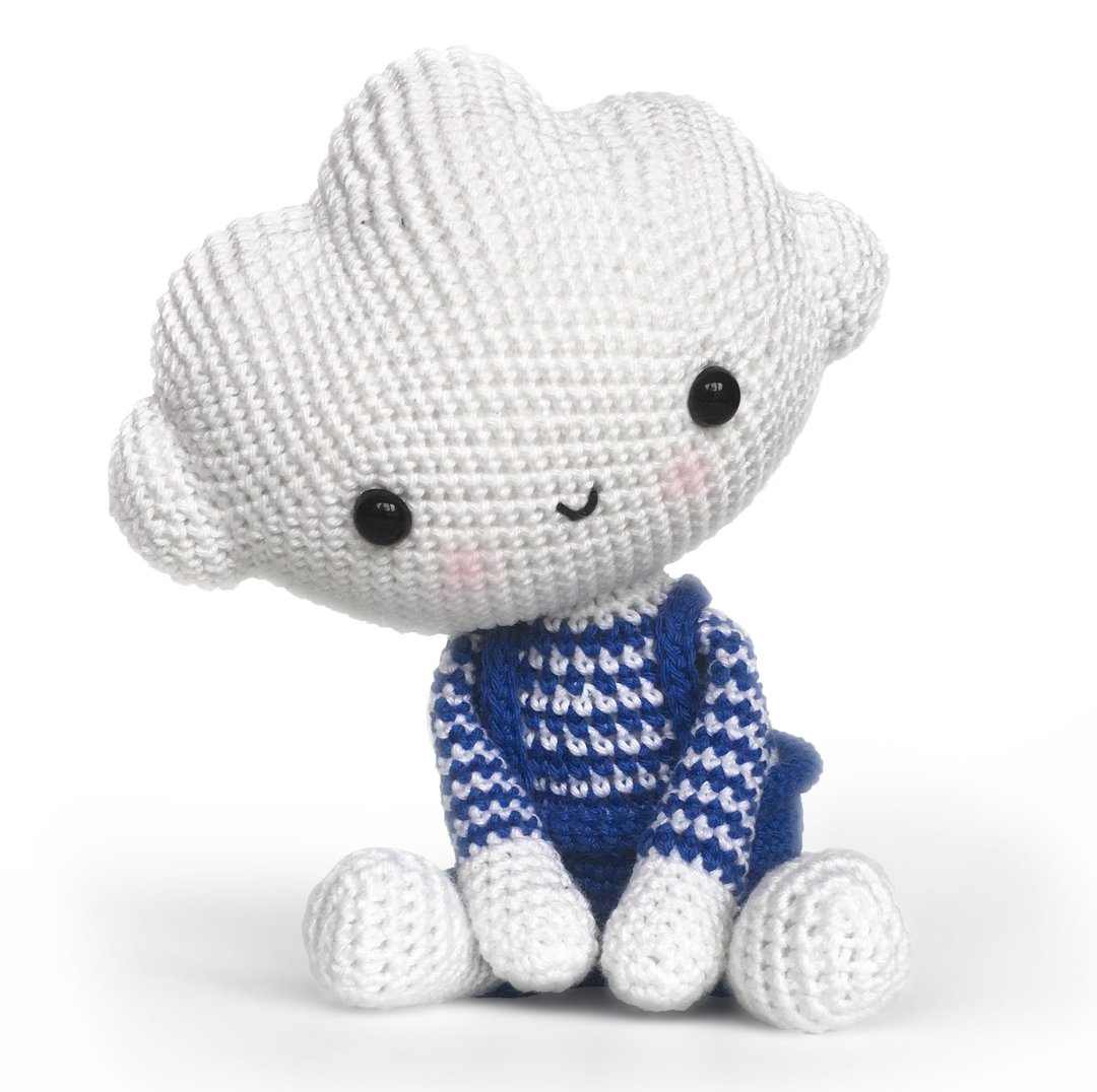 Amigurumi Crochet Cloud Pattern - Wolky the Cloud, PDF Tutorial - 手工艺教程/工具书 - 其他材质 