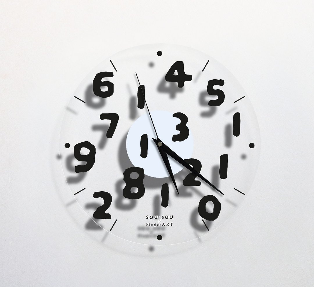 【SOU・SOU in Hong Kong】FingerART 十数 Floating Clock - 时钟/闹钟 - 塑料 透明