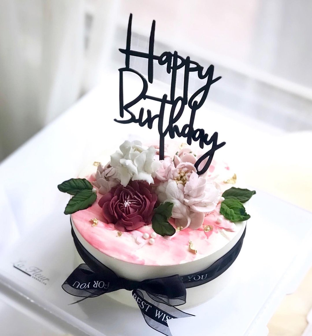 【疫情也要生日蛋糕】限定自取!!!酒红系列-韩国最夯裱花轻奶酪蜂 - 蛋糕/甜点 - 新鲜食材 