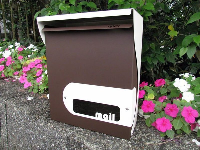 拉筒设计款不锈钢信箱　色调谐合雅致　筒身自动归位 邮筒 信筒 - 其他家具 - 不锈钢 咖啡色