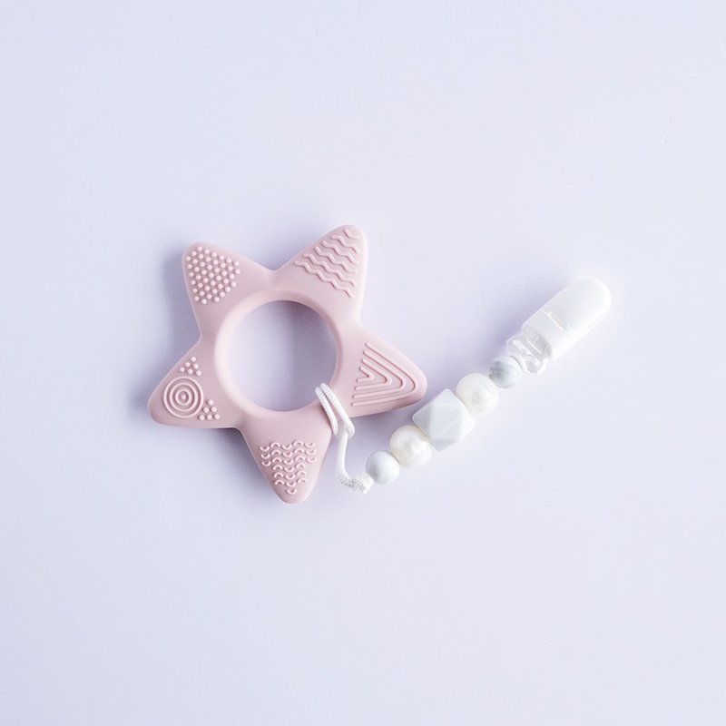 无字 5颗 紫色海星固齿器 / 定制化奶嘴链 - 玩具/玩偶 - 其他材质 多色