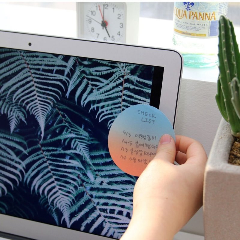 Second Mansion 大自然星球圆形便利贴-07 夕阳与海,PLD63887 - 便条纸/标签贴 - 纸 多色