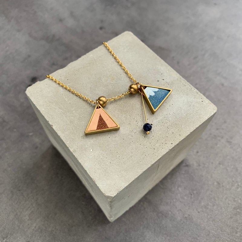 Camping Season - 露营去皮革拼接硅胶珠活动式项链 - 项链 - 真皮 多色