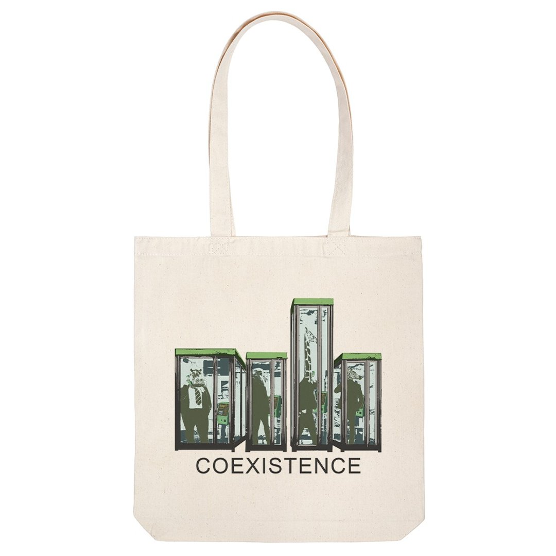 tote bag / coexistence - 手提包/手提袋 - 棉 卡其色