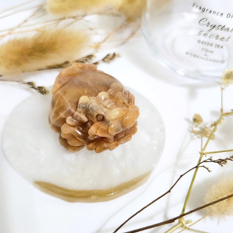 橙太阳石龙龟 - 摆饰 - 水晶 橘色