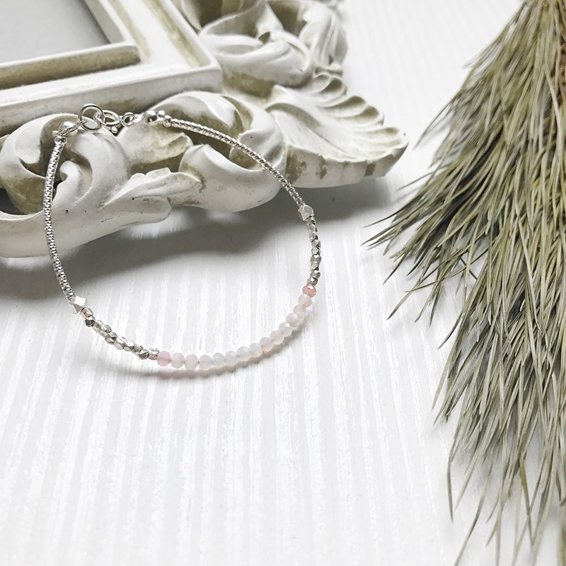 粉欧泊碎碎银手环 - 手链/手环 - 纸 粉红色