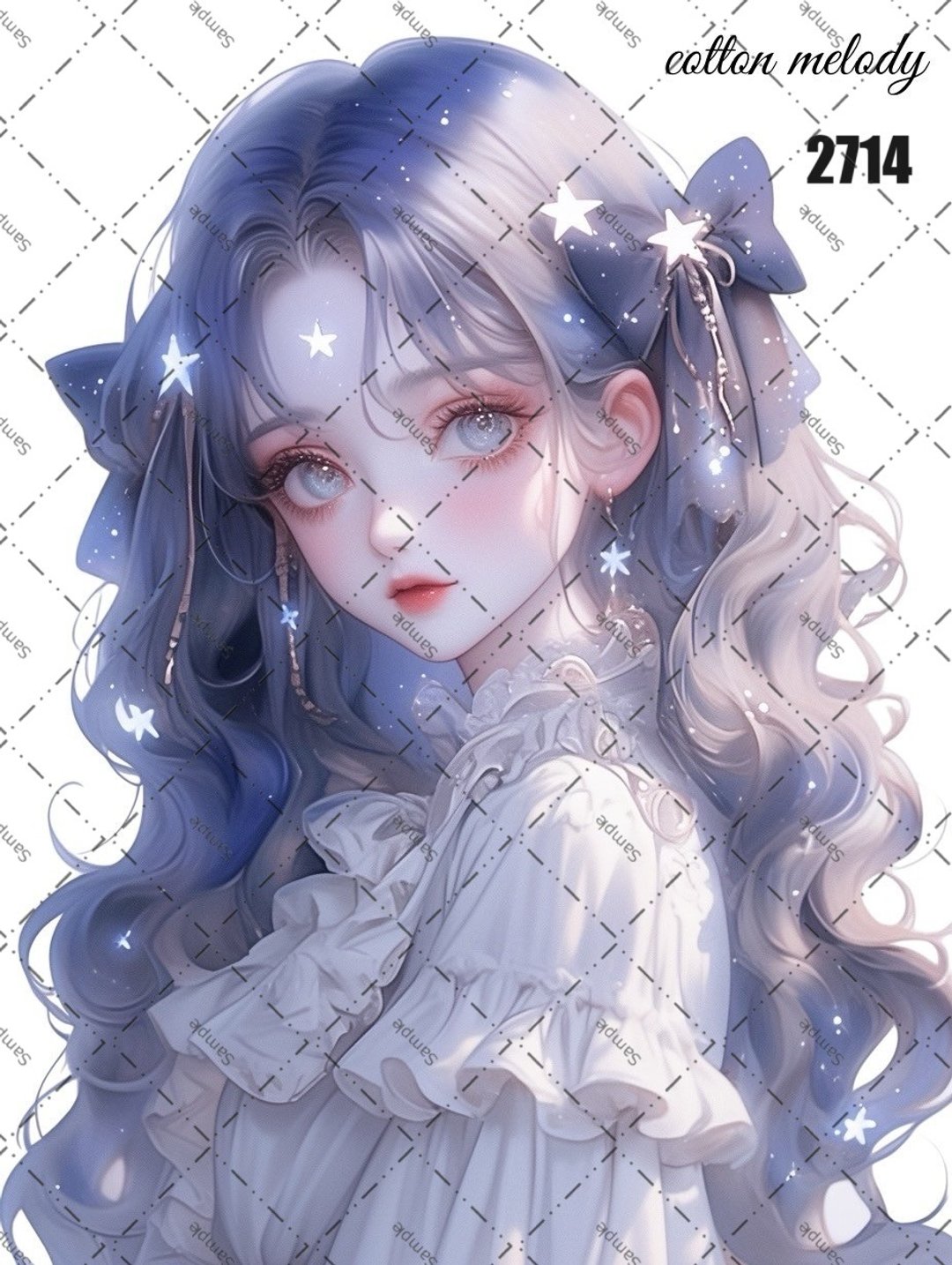original sticker no.2714 人物贴纸 原创贴纸 原创人物贴纸 装饰贴纸 cotton melody - 贴纸 - 纸 