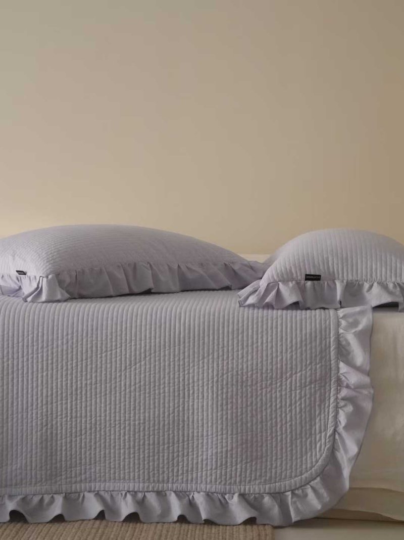 极简系列床盖三件套-云薰紫 - 寝具 - 棉．麻 紫色