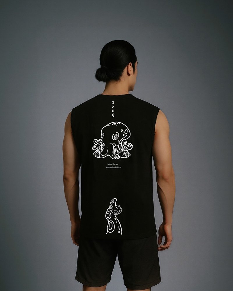 HAGWOUTDOOR Island Series Tank 岛屿系列背心-印象款-科莫多岛 - 男装背心 - 棉．麻 