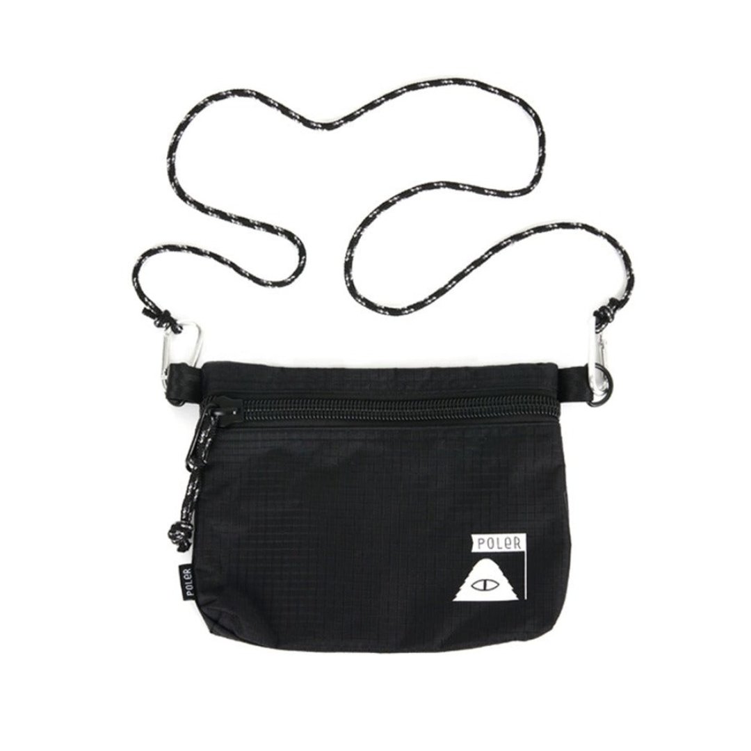 日本限定 POLER STUFFABLE POUCH 2024新版轻便袋收纳包 / 黑色 - 侧背包/斜挎包 - 聚酯纤维 黑色