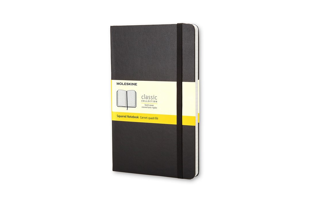 _勿上架_MOLESKINE 经典黑色硬壳笔记本 - L - 方格 - 烫金服务 - 笔记本/手帐 - 纸 黑色