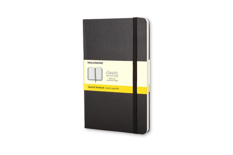 _勿上架_MOLESKINE 经典黑色硬壳笔记本 - L - 方格 - 烫金服务 - 笔记本/手帐 - 纸 黑色