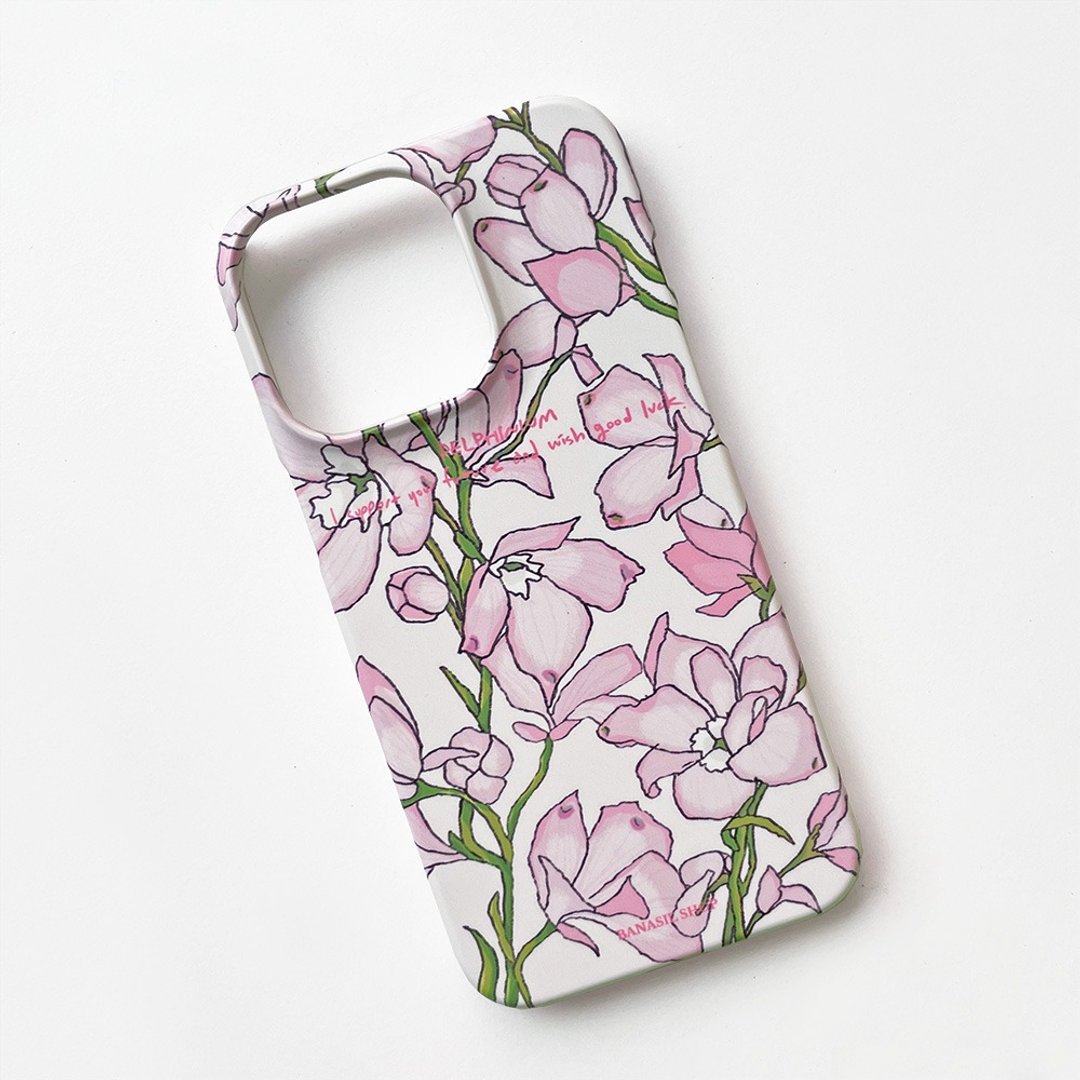 Pink Delphinium_Matt Hard Case_MagSafe - 手机壳/手机套 - 其他材质 粉红色