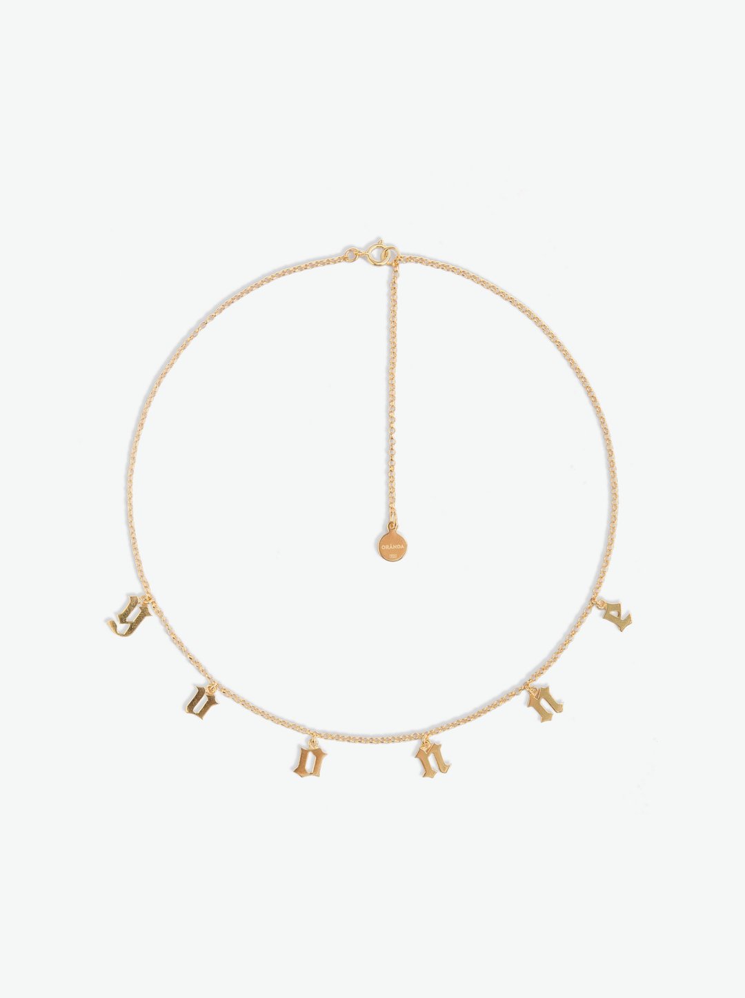 Gothic Hanging Name Necklace - 项链 - 纯银 