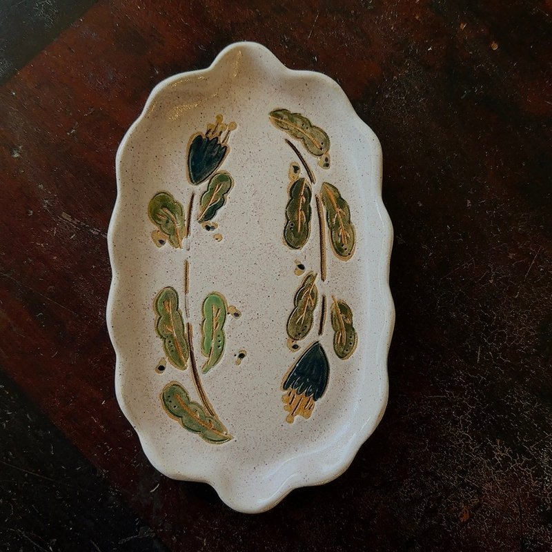 花的迷踪 系列 长盘 - 盘子/餐盘/盘架 - 陶 