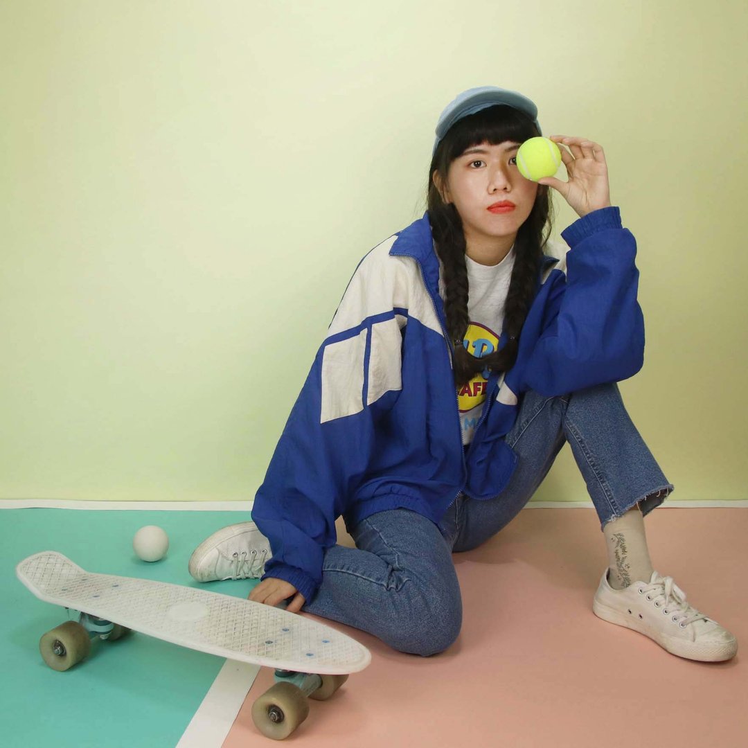 Tsubasa.Y│Reebok 运动外套001蓝色 外套,运动 轻便 - 女装休闲/机能外套 - 聚酯纤维 蓝色
