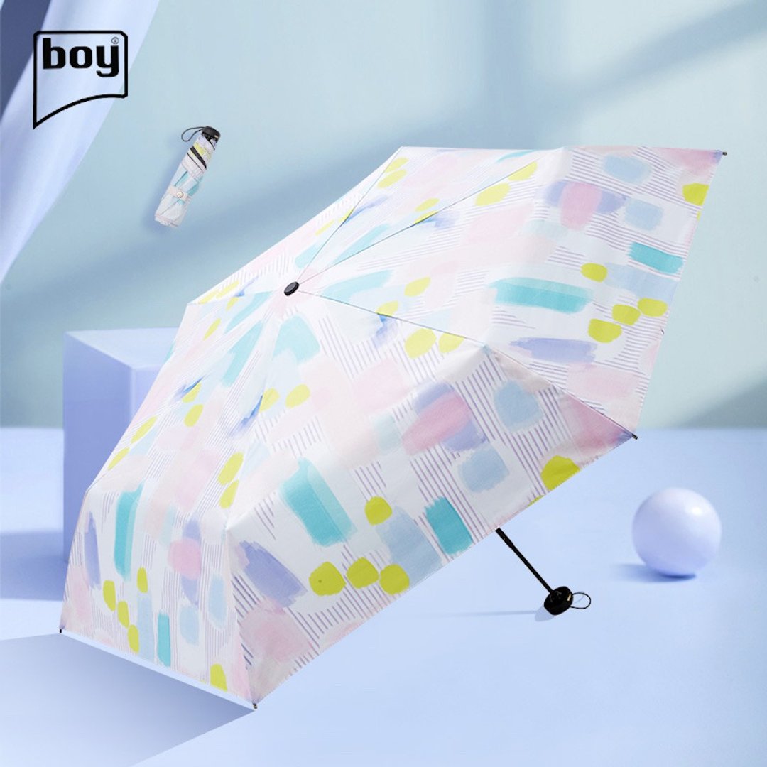 boy 四折短版 超轻遮光版晴雨伞 - BY3096 棉蜜 - 雨伞/雨衣 - 其他材质 黑色