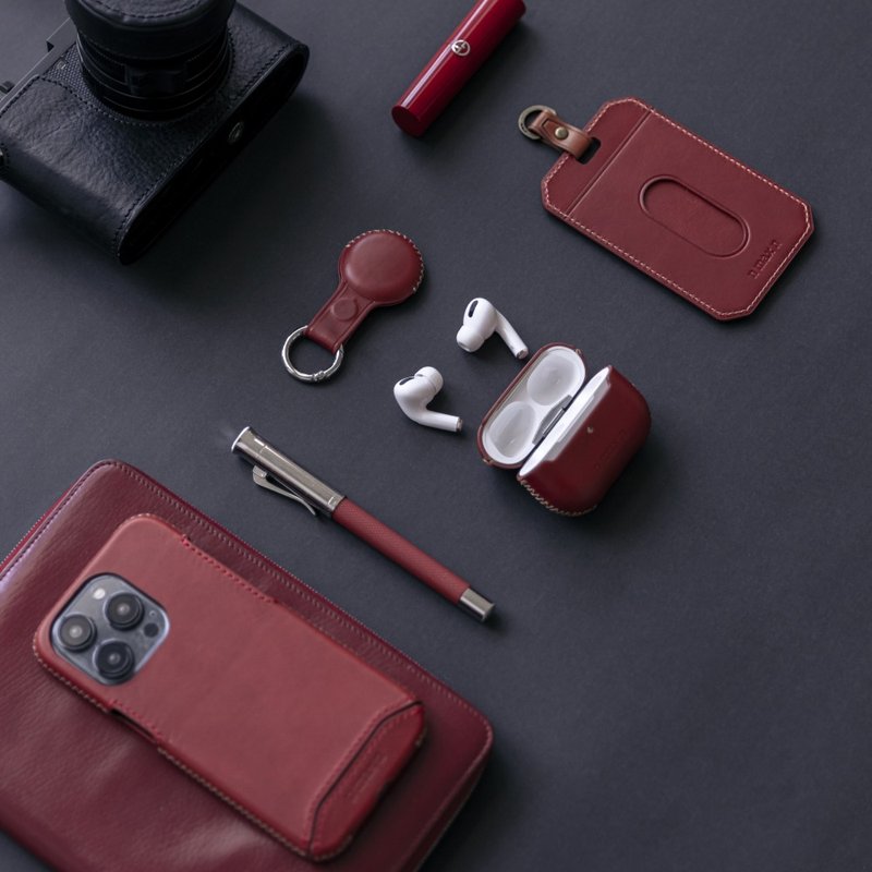 iPhone15 Pro Max 磁吸式全包覆手机皮革套 - 六色任选(MagSafe) - 手机壳/手机套 - 真皮 黑色