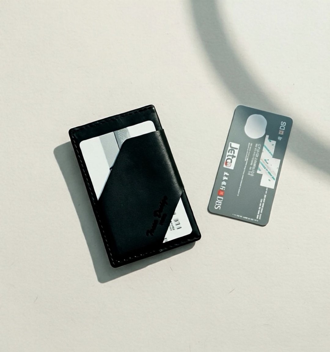 Tosca | Philippe Card Holder-信用卡/卡套/皮革卡套/真皮 - 黑 - 证件套/卡套 - 真皮 