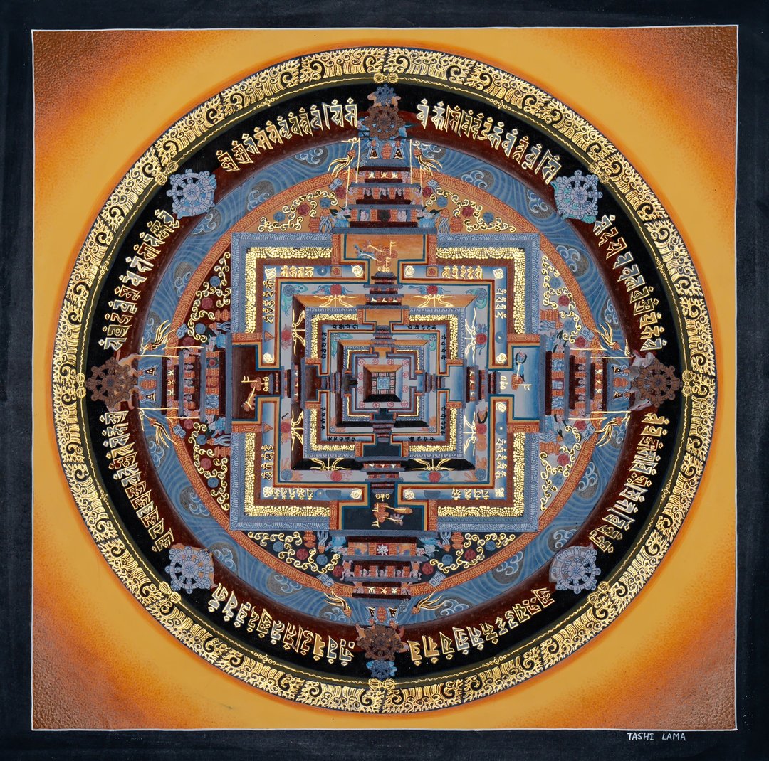 空灵的西藏佛教艺术时轮金刚曼荼罗 - 墙贴/壁贴 - 其他金属 多色
