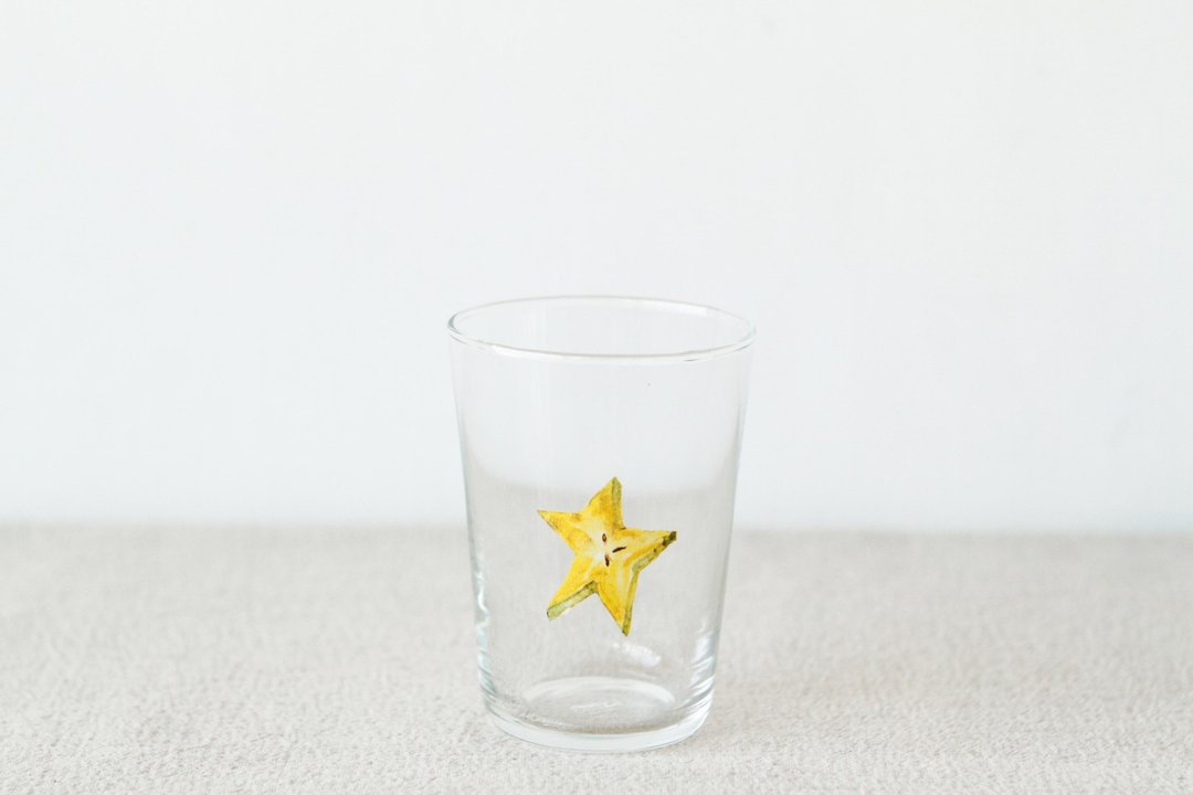 【+t企划】水果玻璃杯-杨桃半颗 - 玻璃杯 - 玻璃 透明
