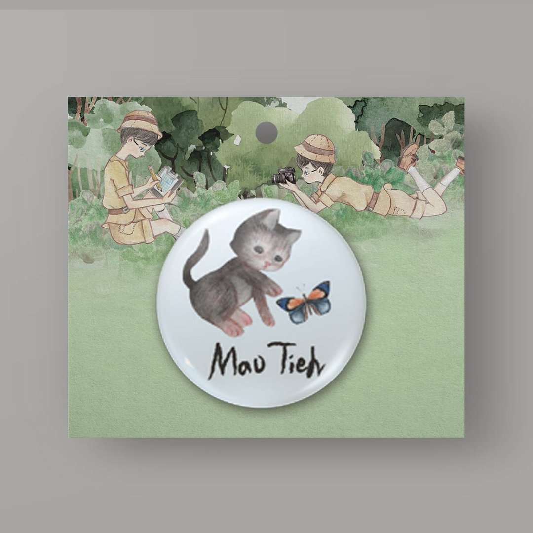 小徽章-吉文动物款 - 徽章/别针 - 塑料 白色