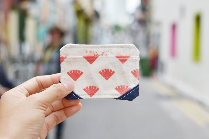 Gills Canvas Card Case - 名片夹/名片盒 - 其他材质 红色