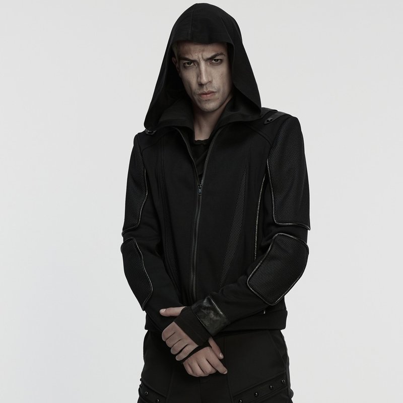 赛博庞克精神电子学战士外套 - 男装外套 - 其他材质 黑色