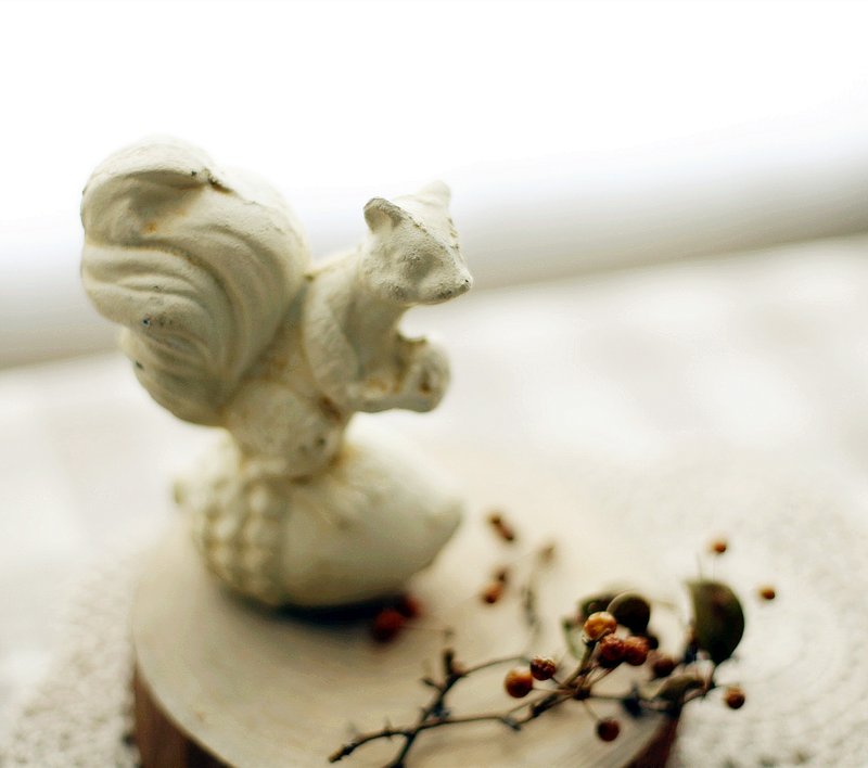 【好日恋物】日本 zakka 仿旧松鼠摆饰 - 摆饰 - 其他金属 白色