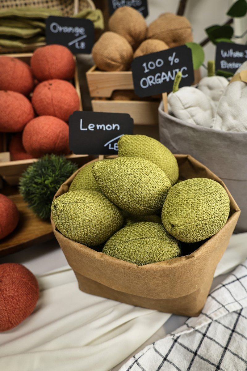 柠檬 Lemon 手作 猫玩具 吊饰 家饰品 儿童玩具 蔬果 - 玩具 - 其他材质 多色