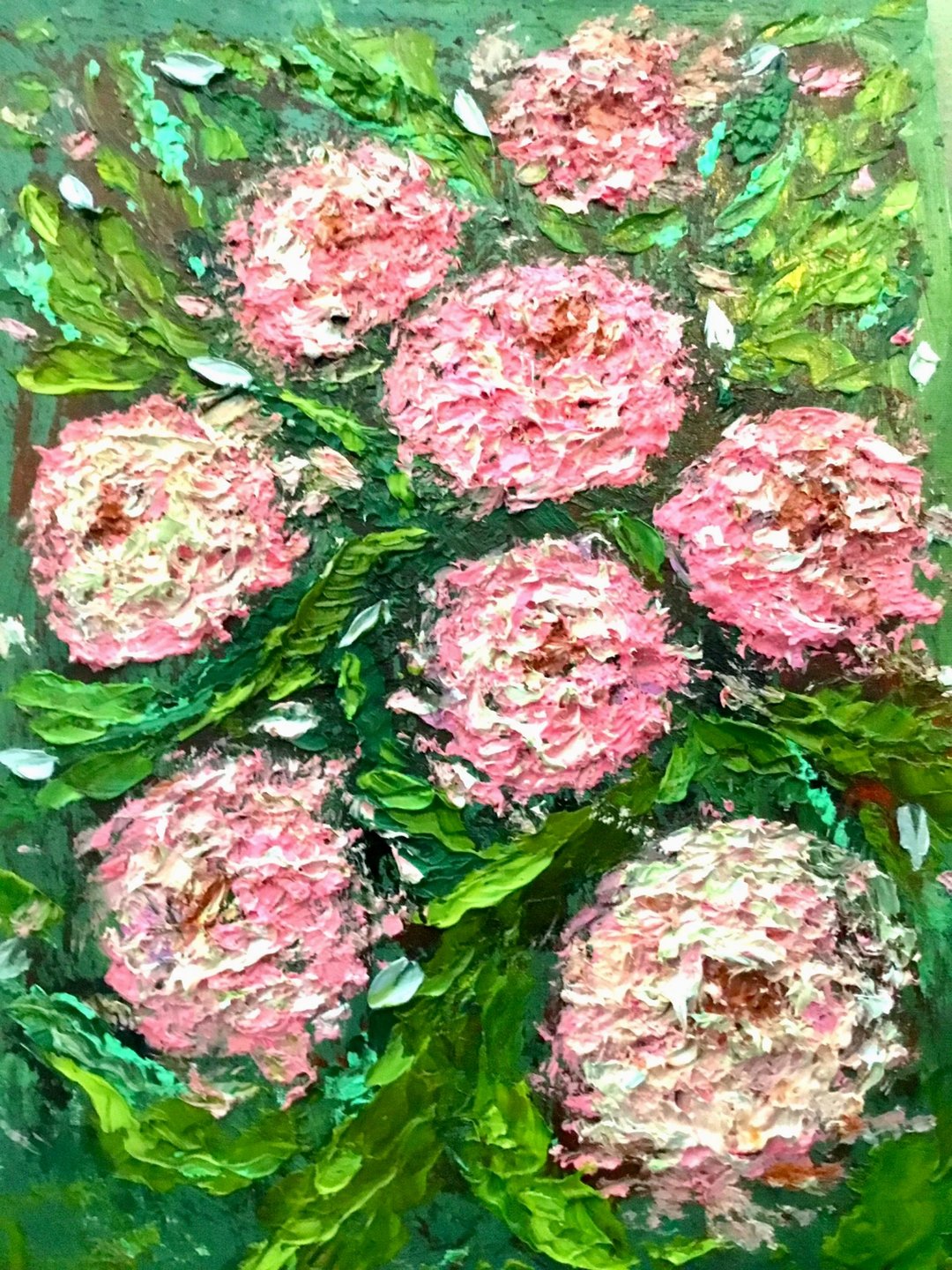 菊花原版布面油画 - 墙贴/壁贴 - 其他材质 红色