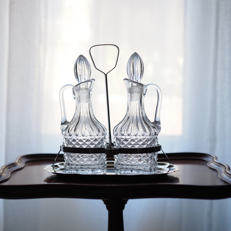 1960-1970年复古法式 酱料瓶餐桌套装 - 调味罐/酱料瓶 - 玻璃 透明