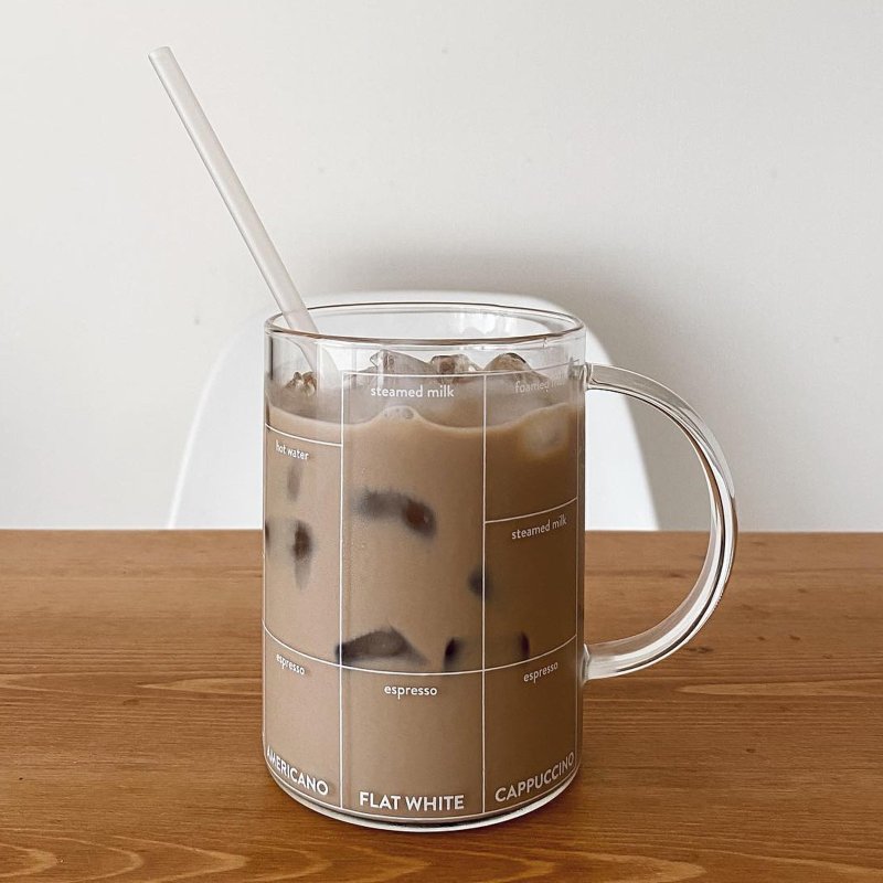 美国 MoMA 刻度咖啡杯 Multi-ccino Mug 玻璃杯 耐热水杯 马克杯 - 咖啡杯/马克杯 - 玻璃 多色