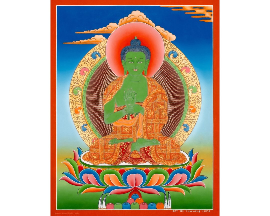 传统制作  阿莫嘉悉地佛唐卡  来自喜马拉雅山脉 - 墙贴/壁贴 - 其他材质 多色
