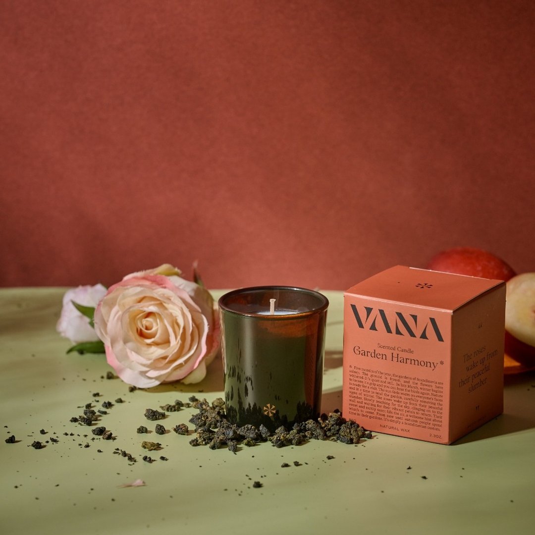 【送洗发组】北欧花园 香氛蜡烛 250g-玫瑰花香调 - 蜡烛/烛台 - 蜡 红色