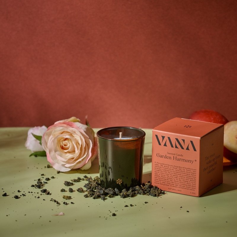 【送洗发组】北欧花园 香氛蜡烛 250g-玫瑰花香调 - 蜡烛/烛台 - 蜡 红色