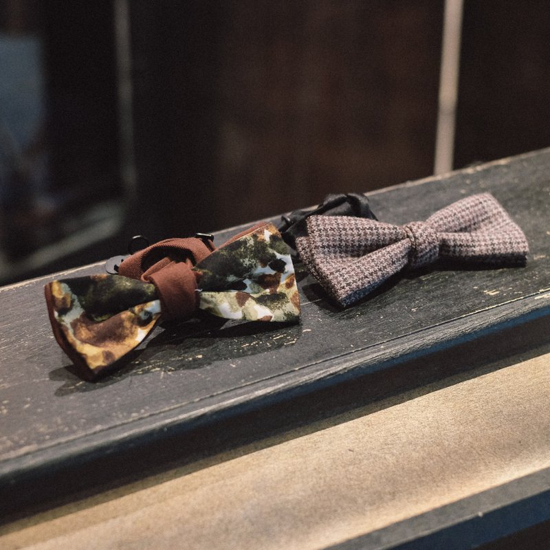 HIATUS 图案 领结 - 领结/领巾 - 棉．麻 多色