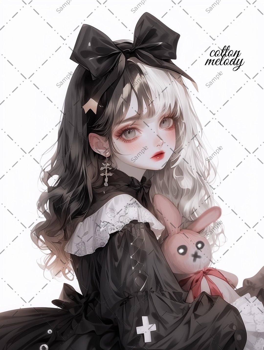 original sticker no.882 人物贴纸 原创贴纸 人物贴纸 女孩贴纸 原创人物贴纸 - 贴纸 - 纸 
