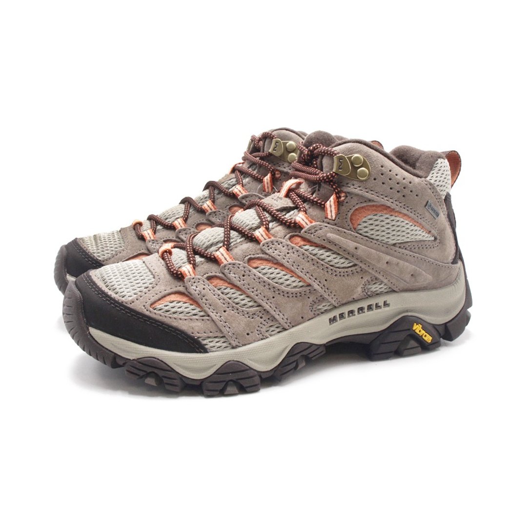 MERRELL MOAB 3 MID GORE-TEX防水登山中筒鞋 女鞋-棕橘 - 女款运动鞋/球鞋 - 防水材质 