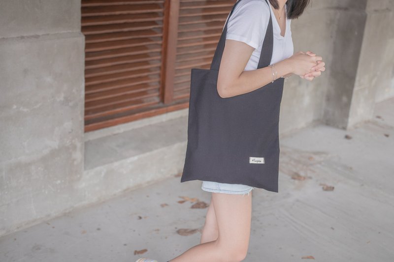 简易帆布包 / 素色 / 夜幕黑 / 多用途 - 侧背包/斜挎包 - 棉．麻 