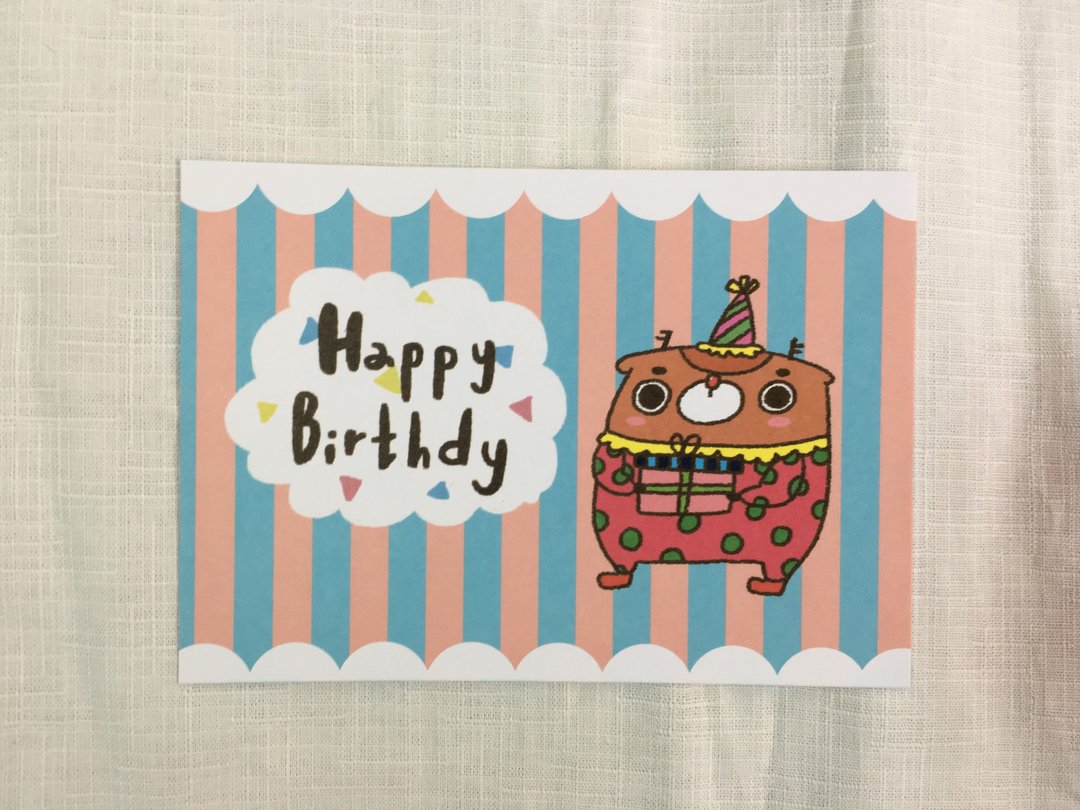 明信片/生日快乐啊! - 卡片/明信片 - 纸 