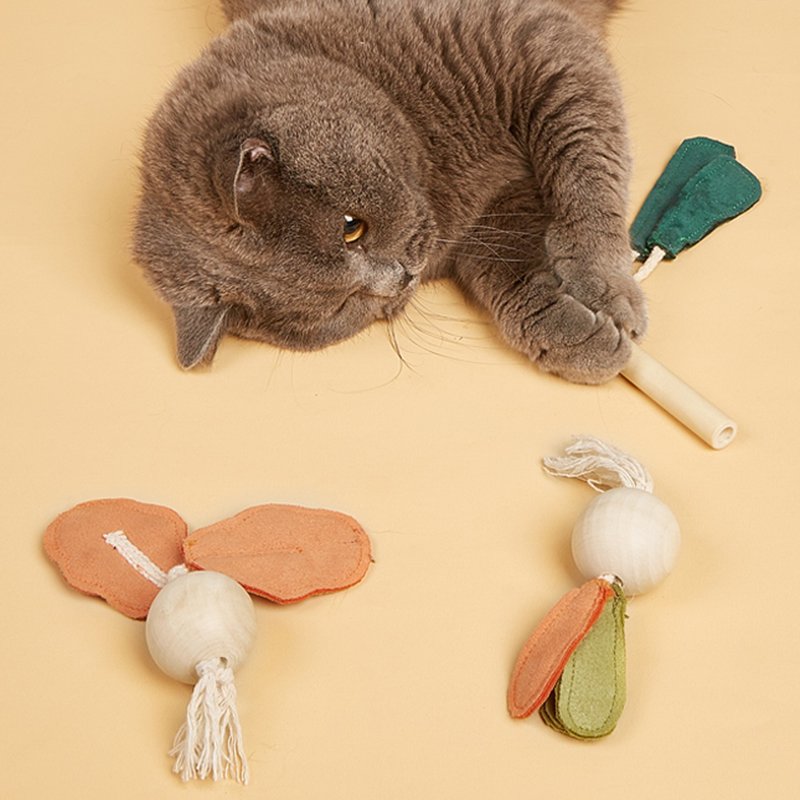 【猫玩具】Petsville派思维 厨房系列木木蔬菜(3款) - 玩具 - 玩具 - 聚酯纤维 绿色